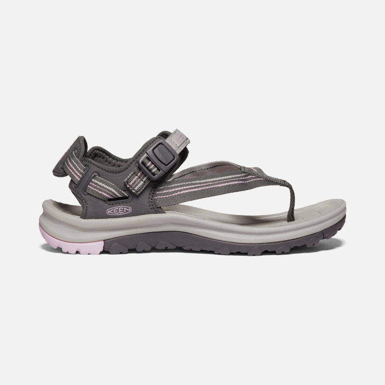 Keen Terradora II Toe Post Sandals - Women's Dark Grey Pink Sandals